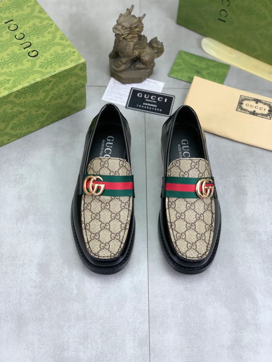 Men's men's shoes 💰P480 [New style] Water-dyed cowhide 💰💎💎💎 [Gucci] GUCCI high-end men's formal business leather shoes, original order 1:1 authentic goods! Original imported high-end open-edge beaded calfskin, original metal buckle, imported first-layer cowhide lining for feet, original outsole, men's shoe size: 38-45, 2️⃣ colors available